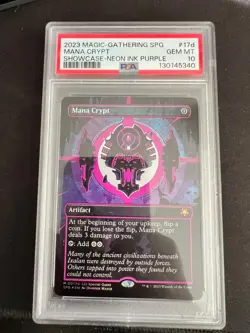 Magic the Gathering MTG: Mana Crypt Neon Ink Purple (#0017d) PSA 10 Graded - Image 1