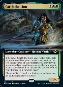 Carth the Lion (Extended Art) [Modern Horizons 2] Magic MTG - Image 1