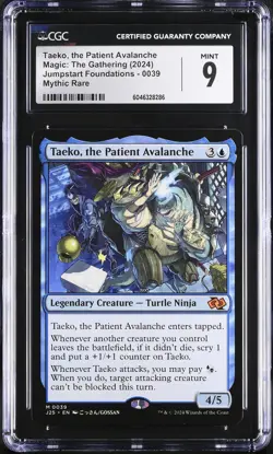 TAEKO, THE PATIENT AVALANCHE Foundations Jumpstart Mythic CGC 9 MTG - Image 1
