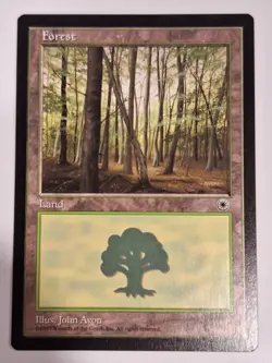 Forest (Slanted Tree) - Portal - Magic the Gathering MTG Nice! - Image 1