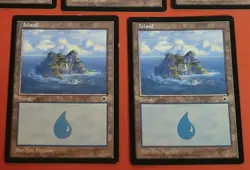 MTG Magic The Gathering - Island (Waterfall) ×5 Portal set 1997 LP 207/215 - Image 2