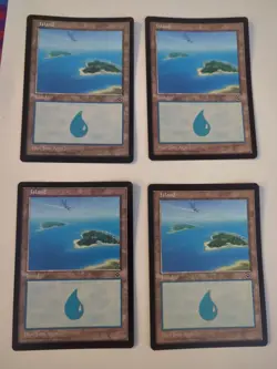 MTG Island Portal Second Age 154 Regular Land x4 - Image 1