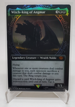 MAGIC THE GATHERING LORD OF THE RINGS WITCH-KING OF ANGMAR 311 MYTHIC FOIL - Image 1