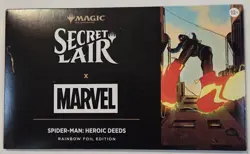 MTG Secret Lair x Marvel's Spider-Man: Heroic Deeds Rainbow Foil Edition In-Hand - Image 1