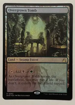 Overgrown Tomb Foil - Commander Masters MTG Magic the Gathering - Image 1