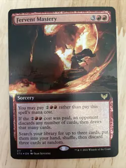 Magic the Gathering Strixhaven - Fervent Mastery EXTENDED ART FOIL #311 - Image 1