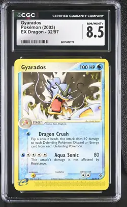 CGC 8.5 Gyarados 2003 EX Dragon 32/97 Pokemon Card - Image 1
