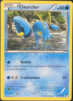 Clauncher 23/111 XY - Furious Fists Regular - Pokemon Card - Image 1