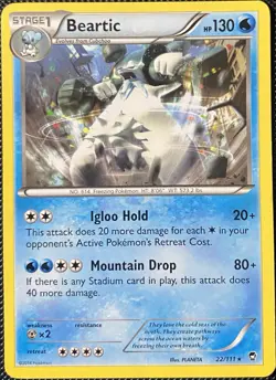 Beartic 22/111 XY - Furious Fists Regular (See Photos) - Pokemon Card - Image 1