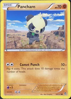 Pancham 60/111 XY - Furious Fists Regular - Pokemon Card - Image 1