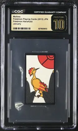 MOLTRES 2013 POKEMON HANAFUDA Card Kanto JANUARY CGC 10 PRISTINE POP 23 - Image 1