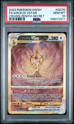 2023 POKEMON SWORD & SHIELD CROWN ZENITH SECRET FULL ART/ARCEUS VSTAR PSA 10 - Image 1