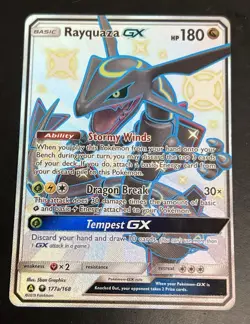 2018 POKEMON SUN & MOON CELESTIAL STORM 177a FULL ART/RAYQUAZA GX - Image 1
