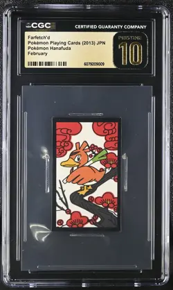 FARFETCH'D 2013 POKEMON HANAFUDA Card Kanto FEBRUARY CGC 10 PRISTINE POP 22 - Image 1