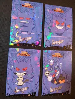 Genger 4x SET POKEMON DATABASE HALLOWEEN SET ICE HOLO PERU US SELLER 2025 Peru - Image 1