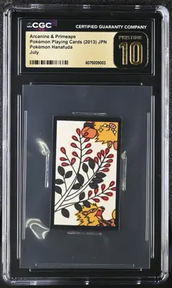 ARCANINE PRIMEAPE 2013 POKEMON HANAFUDA Card Kanto JULY CGC 10 PRISTINE POP 22 - Image 1