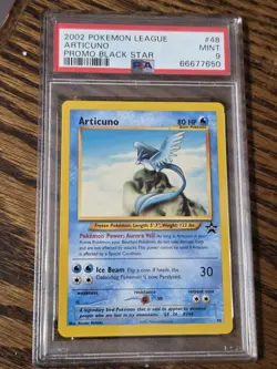 2002 Pokemon Black Star Promo # 48 Articuno PSA 9 **Pokemon League Promo** - Image 1