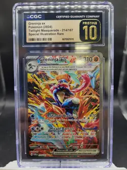 2024 Pokemon Twilight Masquerade Greninja ex #214 SIR CGC 10 PRISTINE - Image 1