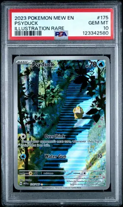 2023 POKEMON MEW EN-151 ILLUSTRATION RARE #175 PSYDUCK PSA 10 - Image 1