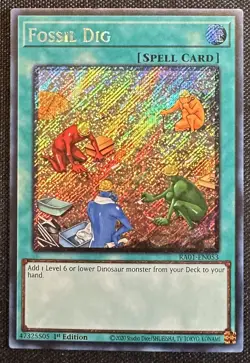 YUGIOH Fossil Dig RA01-EN053 Platinum Secret Rare NM/Mint - Image 1