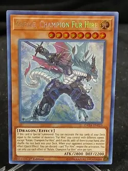 Yu-Gi-Oh! Rafale, Champion Fur Hire DASA-EN023 Secret Rare MP - Image 1