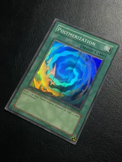 Yugioh Polymerization LOB-059 1st Edition Glossy Foil Line Misprint - Image 3