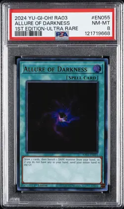 2024 YU-GI-OH! RA03-QUARTER CENTURY BONANZA #EN055 ALLURE OF DARKNESS PSA 8 - Image 1