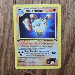 🔥Brock’s Primeape Pokemon Card 35/132 Gym Challenge 1st Edition Non-Holo -LP - Image 1