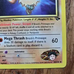 🔥Brock’s Primeape Pokemon Card 35/132 Gym Challenge 1st Edition Non-Holo -LP - Image 4