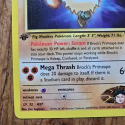 🔥Brock’s Primeape Pokemon Card 35/132 Gym Challenge 1st Edition Non-Holo -LP - Image 5