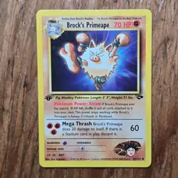 🔥Brock’s Primeape Pokemon Card 35/132 Gym Challenge 1st Edition Non-Holo -LP - Image 1