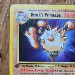 🔥Brock’s Primeape Pokemon Card 35/132 Gym Challenge 1st Edition Non-Holo -LP - Image 2