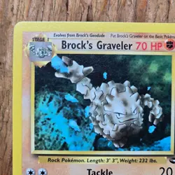 🔥Brock’s Graveler Pokemon Card 34/132 Gym Challenge Regular Non-Holo -LP - Image 2