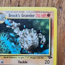 🔥Brock’s Graveler Pokemon Card 34/132 Gym Challenge Regular Non-Holo -LP - Image 3