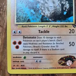 🔥Brock’s Graveler Pokemon Card 34/132 Gym Challenge Regular Non-Holo -LP - Image 5
