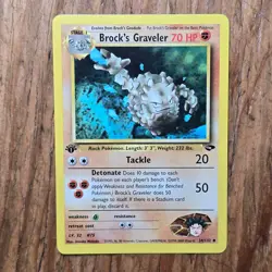 🔥Brock’s Graveler Pokemon Card 34/132 Gym Challenge 1st Edition Non-Holo -LP - Image 1