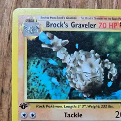 🔥Brock’s Graveler Pokemon Card 34/132 Gym Challenge 1st Edition Non-Holo -LP - Image 2