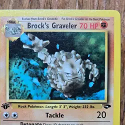 🔥Brock’s Graveler Pokemon Card 34/132 Gym Challenge 1st Edition Non-Holo -LP - Image 3