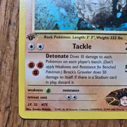 🔥Brock’s Graveler Pokemon Card 34/132 Gym Challenge 1st Edition Non-Holo -LP - Image 5