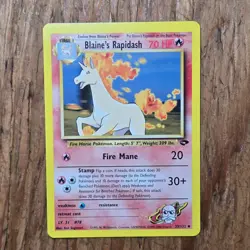 🔥Blaine’s Rapidash Pokemon Card 33/132 Gym Challenge Regular Non-Holo -LP - Image 1