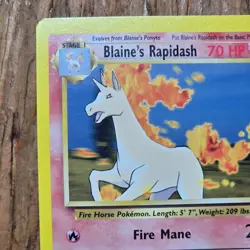 🔥Blaine’s Rapidash Pokemon Card 33/132 Gym Challenge Regular Non-Holo -LP - Image 2
