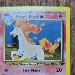 🔥Blaine’s Rapidash Pokemon Card 33/132 Gym Challenge Regular Non-Holo -LP - Image 3