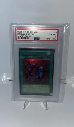 2002 Yu-Gi-Oh! Delinquent Duo 1st Ed MRL-039 PSA 5 Magic Ruler OG Banned Card - Image 2
