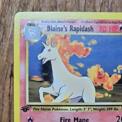 🔥Blaine’s Rapidash Pokemon Card 33/132 Gym Challenge 1st Edition Non-Holo -LP - Image 2