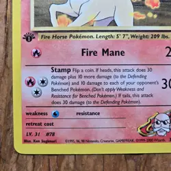 🔥Blaine’s Rapidash Pokemon Card 33/132 Gym Challenge 1st Edition Non-Holo -LP - Image 5