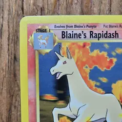 🔥Blaine’s Rapidash Pokemon Card 33/132 Gym Challenge 1st Edition Non-Holo -LP - Image 2