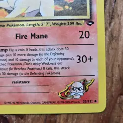 🔥Blaine’s Rapidash Pokemon Card 33/132 Gym Challenge 1st Edition Non-Holo -LP - Image 4