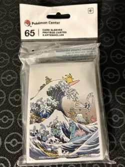 Pokemon Center Great Wave Pikachu and Friends Card Sleeves TCG (65 Sleeves) New - Image 1