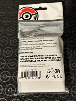 Pokemon Center Great Wave Pikachu and Friends Card Sleeves TCG (65 Sleeves) New - Image 2