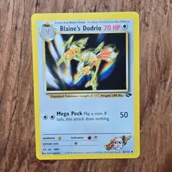 🔥Blaine’s Dodrio Pokemon Card 32/132 Gym Challenge Non-Holo Regular -LP - Image 1